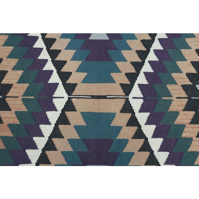 Mid 20th Century Vintage Turkish Kilim Rug- 6′ × 11′ For Sale - Image 5 of 13
