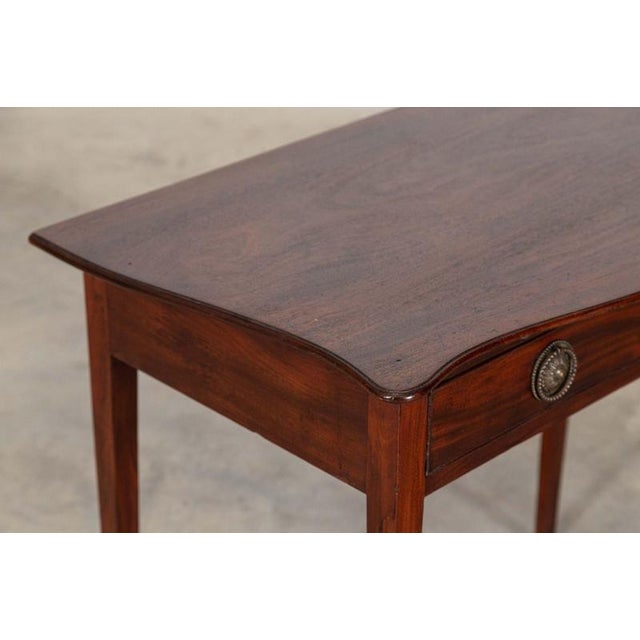 Georgian English Serpentine Mahogany Side Table, 1800s For Sale - Image 10 of 13