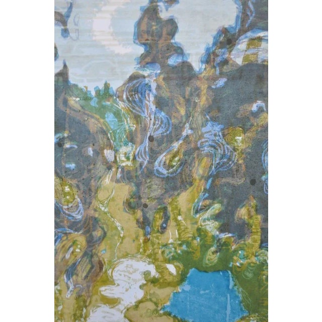 1950s Vintage Pencil Signed Abstract Serigraph For Sale - Image 5 of 8