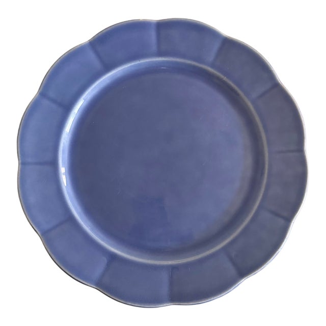 Vintage 1940’s Ws George Petalware Blue Dinner Plate For Sale