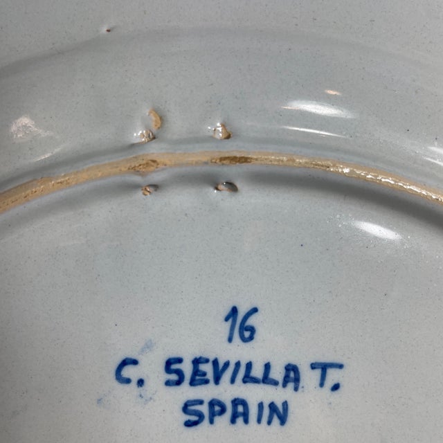 Green 1970s Decor Wall Plate by C. Sevilla’s For Sale - Image 8 of 8