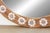 Large Teak Mother of Pearl Inlay Round Mirror For Sale - Image 4 of 8