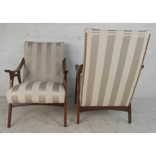 1970s Sculptural Mid-Century Modern Armchairs For Sale - Image 4 of 7