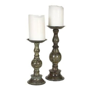 Metal Indian Candlesticks - A Pair For Sale