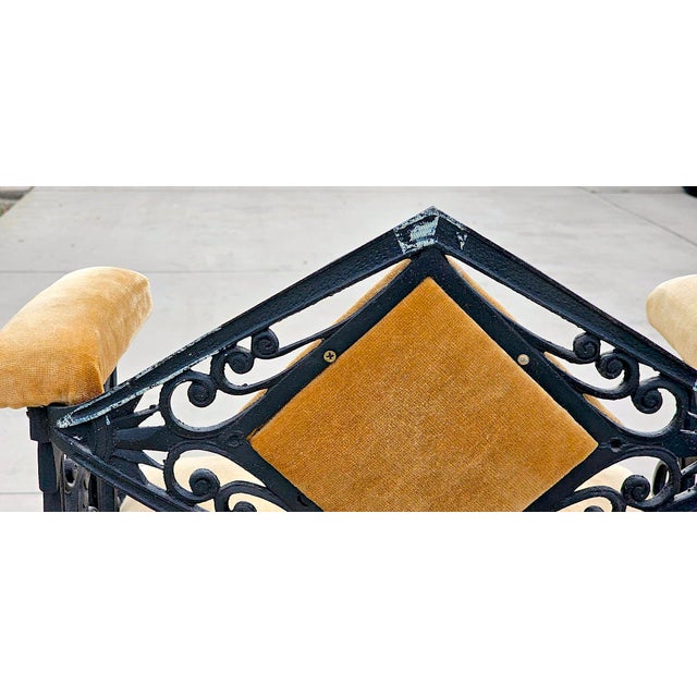 Vintage Art Deco Cast Iron “Paradise Bird” Vanity Chair / Dressing Stool For Sale - Image 17 of 18