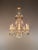 Art Deco Antique Italian Baroque Revival Crystal Chandelier Wood Smoked Crystal Drops For Sale - Image 3 of 8