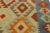 Textile Caucasian Kilim Ivory Blue Wool Rug - 6'9" X 9'9" For Sale - Image 7 of 7
