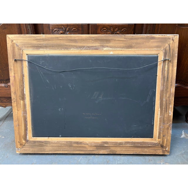 1960s Salvatore Colacicco Original Marine Seascape Oil Painting For Sale - Image 10 of 10