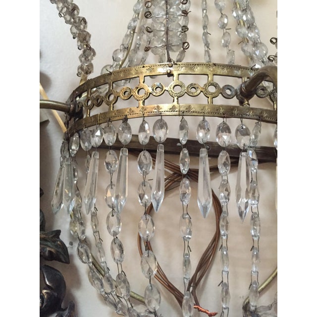 Glass 19th C. French Crystal Sconces For Sale - Image 7 of 8