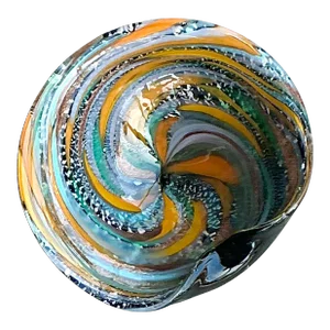 Vintage Boho Italian Glass Swirl Bowl After Murano