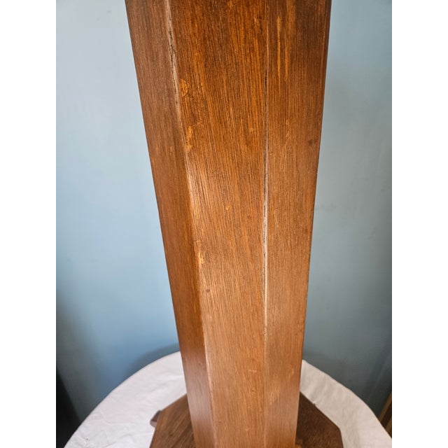 Mission Style American Arts and Craft Pedestal Stand For Sale - Image 9 of 12