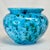 Mid-Century Boho Chic Folk Art Ceramic Studio Turquoise Splatter Planter For Sale - Image 6 of 9