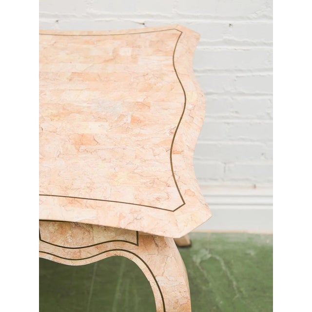 Pink Mid 20th Century Maitland-Smith Pink Tessellated Stone Finish Desk, Attributed For Sale - Image 8 of 12