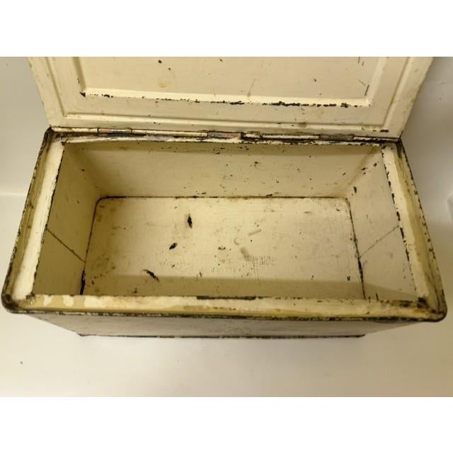 Elevate your farmhouse, primitive, or rustic interior styling with this authentic, mid-century American kitchen storage...