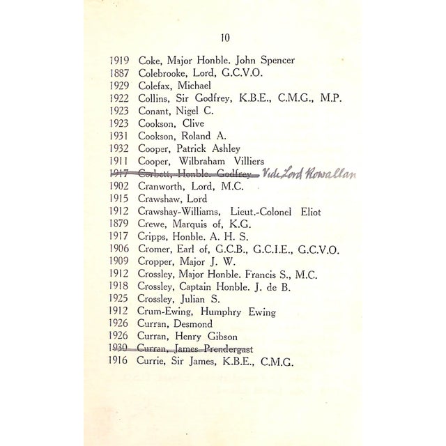 Brooks's Club List of Members and Rules 1st July, 1932 For Sale In New York - Image 6 of 11