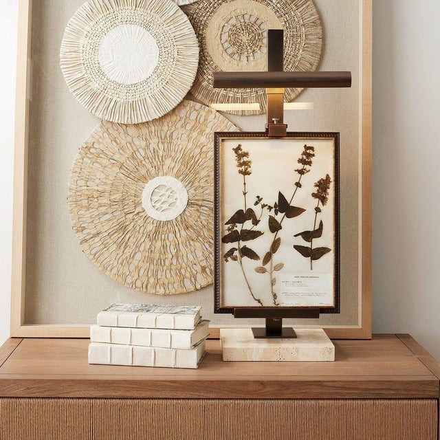 Lighted Easel - Travertine/Bronze For Sale In Sacramento - Image 6 of 6