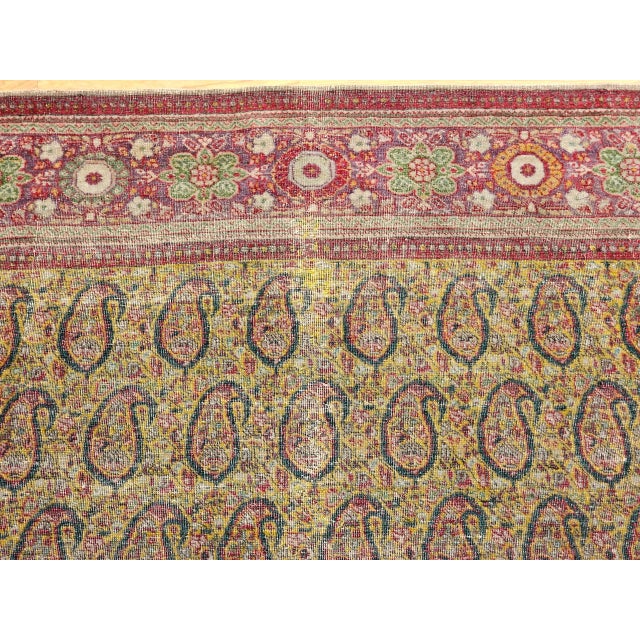 Vintage Persian Tabriz Area Rug, Hand-Knotted Wool, Paisley Design, 1900s For Sale - Image 9 of 12
