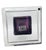 Modern Mid 20th Century Tall Polish Plum Purple Art Glass Vase on Clear Square Base For Sale - Image 3 of 4