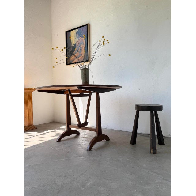 Wood Oak Winegrowers Table, 1950s For Sale - Image 7 of 18