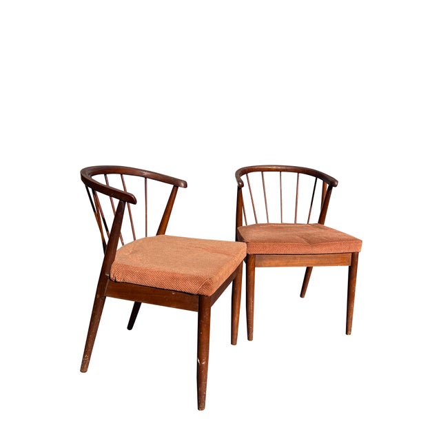 Gio Ponti Mid Century Modern Designer Pair of Chairs in Vintage Gio Ponti Style For Sale - Image 4 of 8