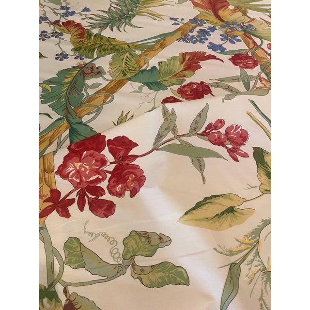 Traditional Vintage Travers Tropical Floral Fabric -3 Yard Piece For Sale - Image 3 of 4