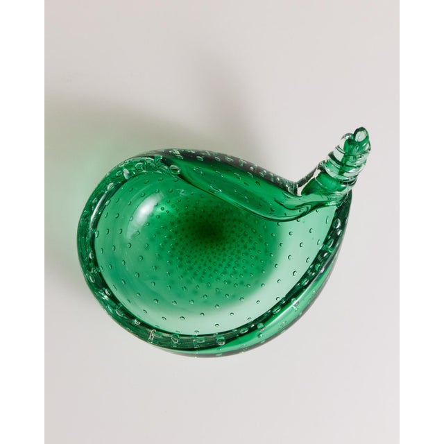 Green Murano Bullicante Shell Bowl For Sale In Dallas - Image 6 of 16