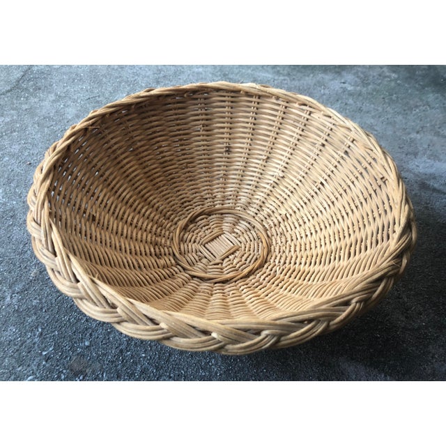 Natural Woven Wicker Rattan Fruit Bowl Basket Chairish
