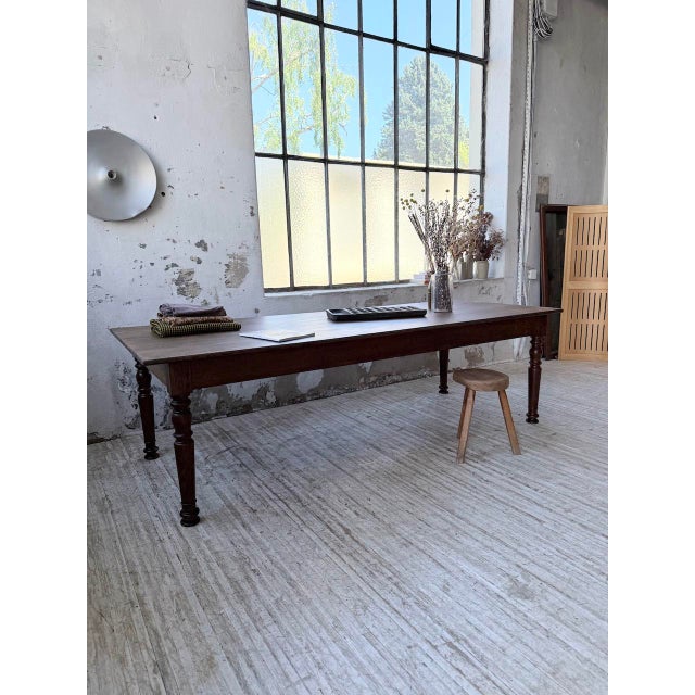 Wood Drapers Style Table in Oak, 1900s For Sale - Image 7 of 18