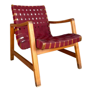 Mid 20th Century Jen’s Risom Strap Lounge Chair