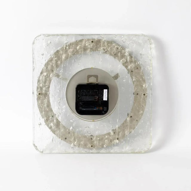 Metal Acrylic Glass & Brushed Aluminium Wall Clock from Kienzle, 1970s For Sale - Image 7 of 9