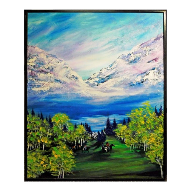 William Craig Harris "Untitled" Original Oil Canvas Earl Biss Style Hand Signed For Sale