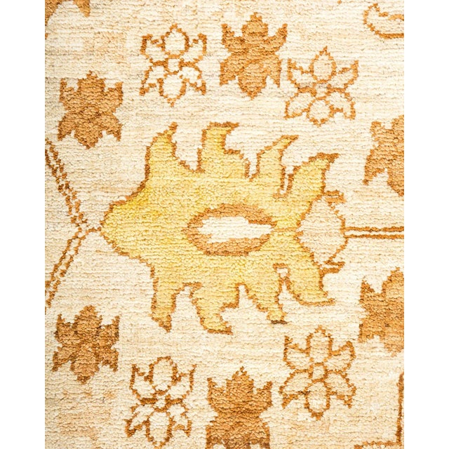 Contemporary Vintage Tribal Hand Knotted Wool Area Rug, Ivory - 6'3" X 9'0" For Sale - Image 3 of 9