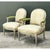 Ivory Vintage Louis XVI Style Printed Swag Armchairs - Pair For Sale - Image 8 of 12