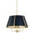 Hudson Valley Lighting Mark D. Sikes Cambridge 4-Light Chandelier, Aged Brass/Darkest Blue For Sale