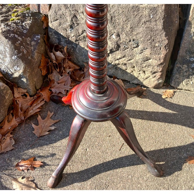 1900s Antique Hunzinger Mahogany Hat & Coat Rack Hall Tree For Sale - Image 10 of 15