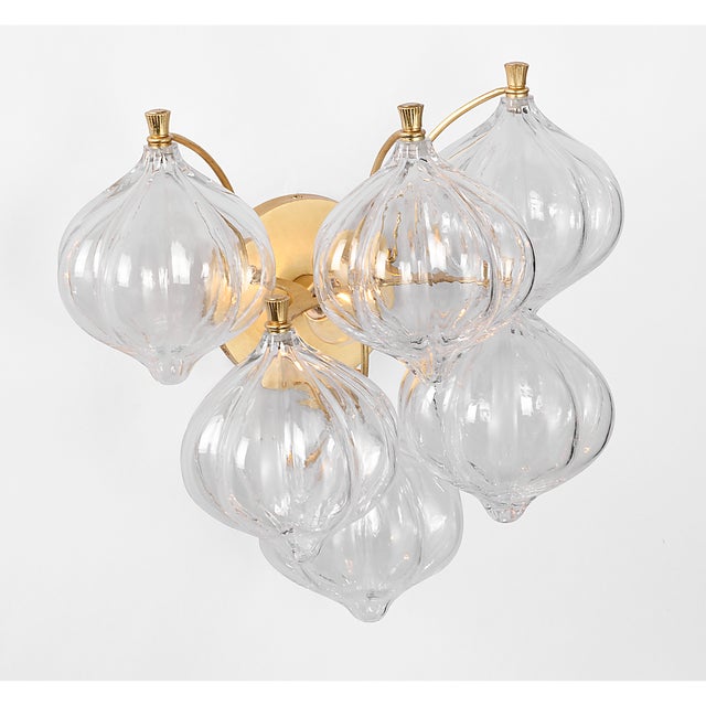 2020s Julie Neill for Visual Comfort Signature Caselli 15" Sconce in Gild with Clear Glass For Sale - Image 5 of 12