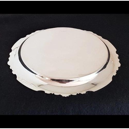 Elizabeth II Sterling Silver Salver from James Dixon & Sons, 1998 For Sale - Image 18 of 18