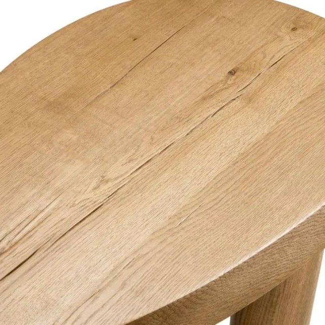 Wood Vintage Oak Side Table For Sale - Image 7 of 8