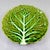 Portuguese Belo Olive Green Cabbage Leaf Plates, S/8 – 1930-1950 For Sale In Philadelphia - Image 6 of 12