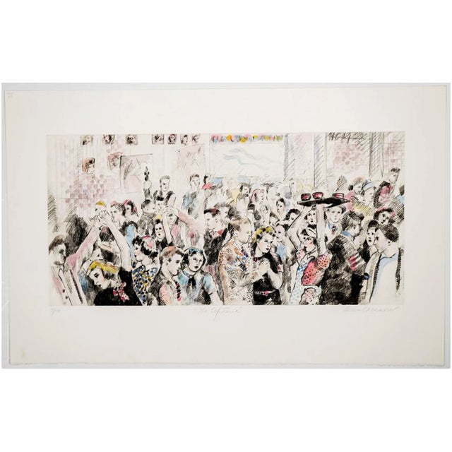 Ann Chernow (born 1936) "The Cafeteria" 1987, numbered 7 of 10. This work is included in the artist's 2001 catalogue...