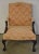 Late 20th Century Hickory Chair Mahogany Chippendale Arm Chair Flame Stitched Fabric Claw & Ball For Sale - Image 5 of 5