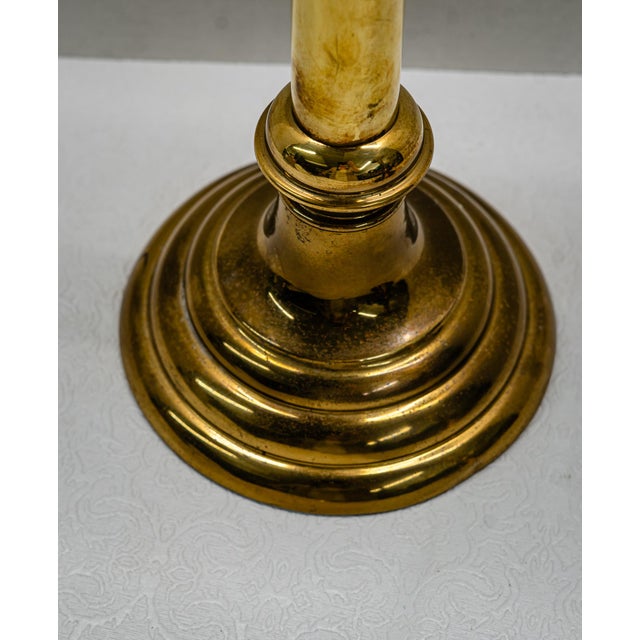 Pair of Mid 20th Century Modern Brass Candle Sticks For Sale In Seattle - Image 6 of 7