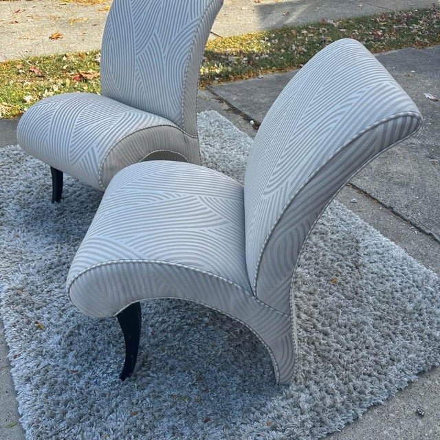 Late 20th Century Stunning Vintage Thayer Coggin Art Deco Dining Chairs- Set of 6 For Sale - Image 5 of 7