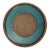 Vintage Mid Century Studio Art Plate - Brutalist Style Turquoise For Sale