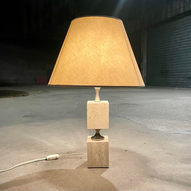 Vintage Travertine Desk Lamp, 1960s For Sale - Image 9 of 9