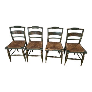 4 Vintage Hitchcock Harvest Chairs For Sale