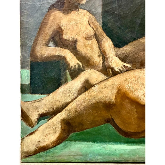 Large Modern Painting After Picasso of Three Nudes by David Ladin For Sale In San Francisco - Image 6 of 8