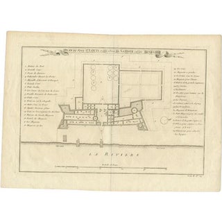 Fort St. Louis Near the Senegal River, 1747, Paper For Sale