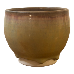 Vintage American Studio Pottery Vase - Honey Drip Glaze Signed