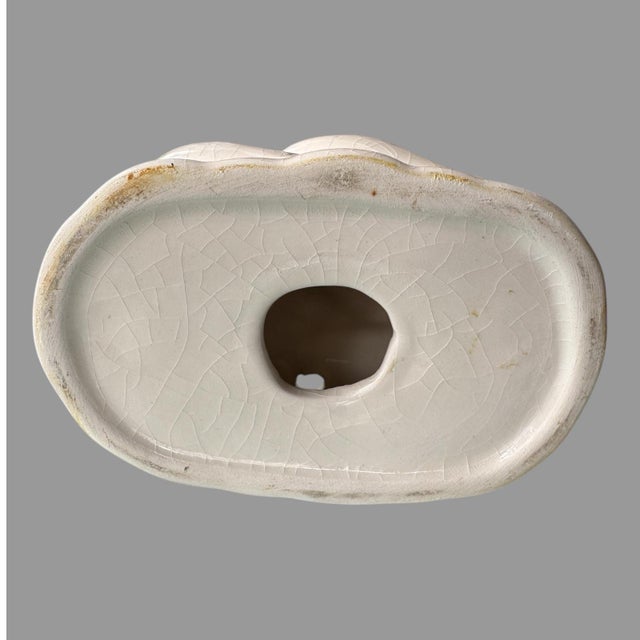 Vintage 8" Figural Art Deco Nouveau Pottery Flower Frog In good original condition showing some typical age-appropriate...